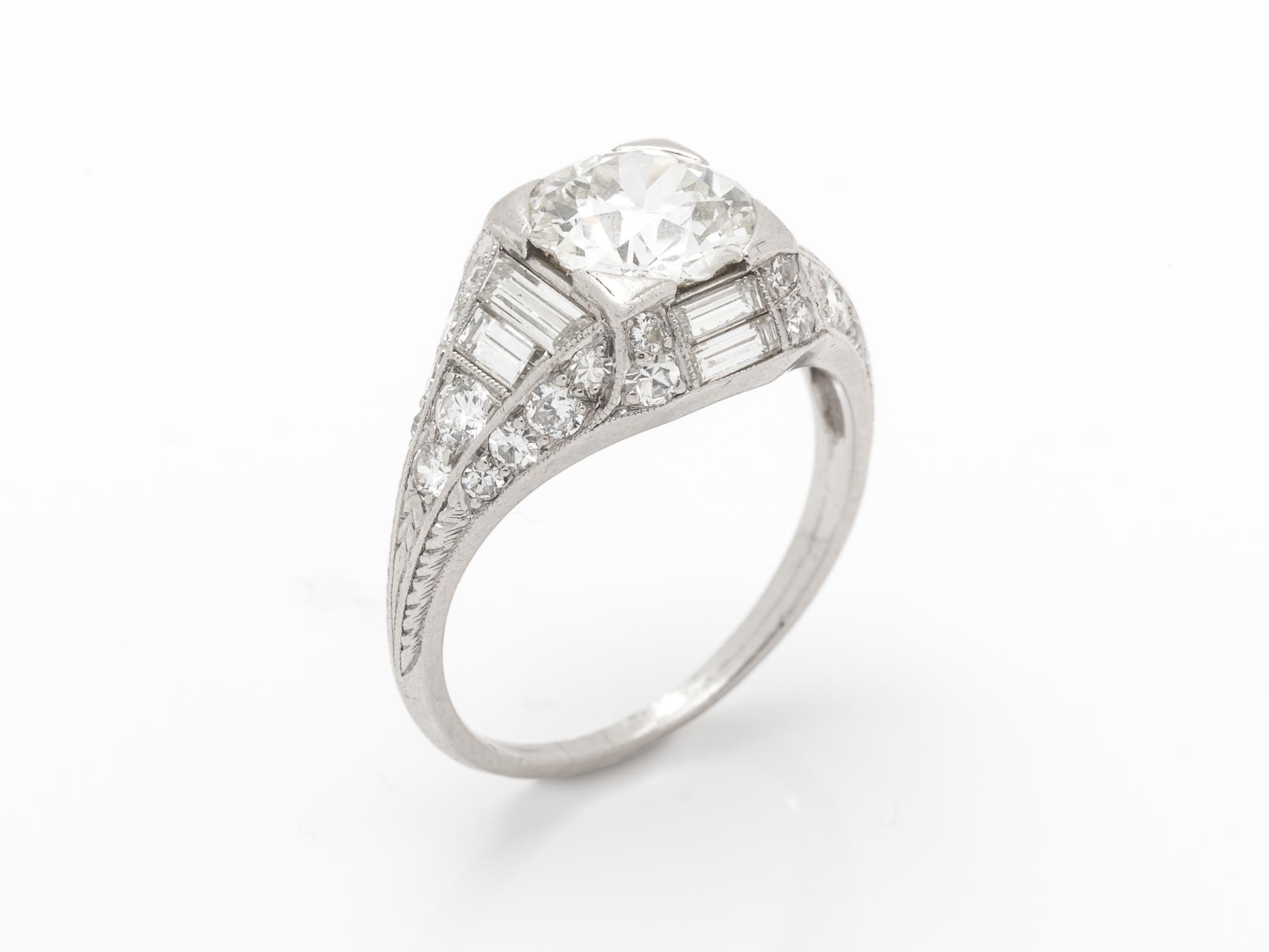 ART DECO, DIAMOND RING