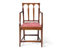 A Federal Carved Walnut Armchair
