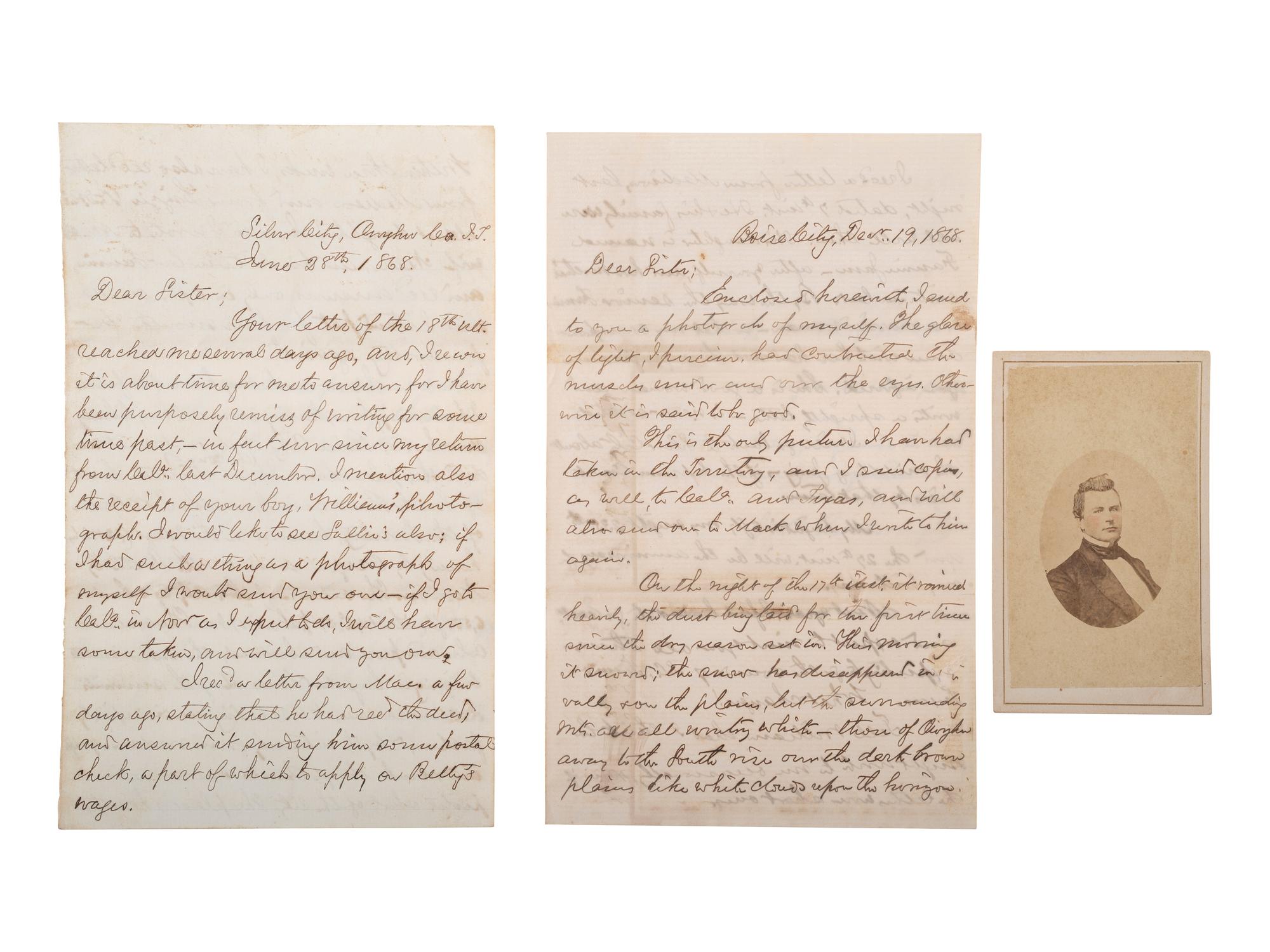 [WESTERN AMERICANA]. The Rosborough family archive, including letters relating to the California Gold Rush, the Modoc War, the Klondike Gold Rush, and early settlement and mining operations in Idaho Territory, Utah Territory, Nevada, and Texas.