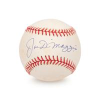A Joe DiMaggio Single Signed Autograph Baseball (Beckett Authentication Services)