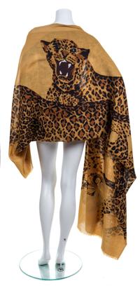 An Yves Saint Laurent Wool Blend Shawl, 90".