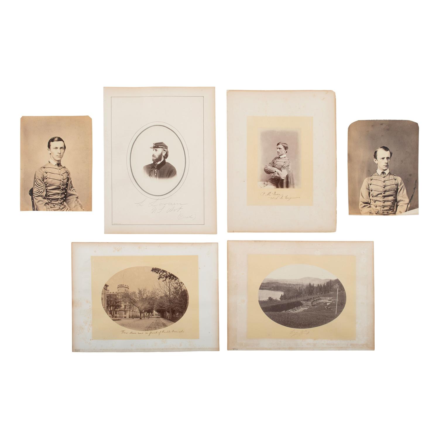 [Early Photography] Group of 70 Photographs of West Point Military Academy Cadets and Grounds