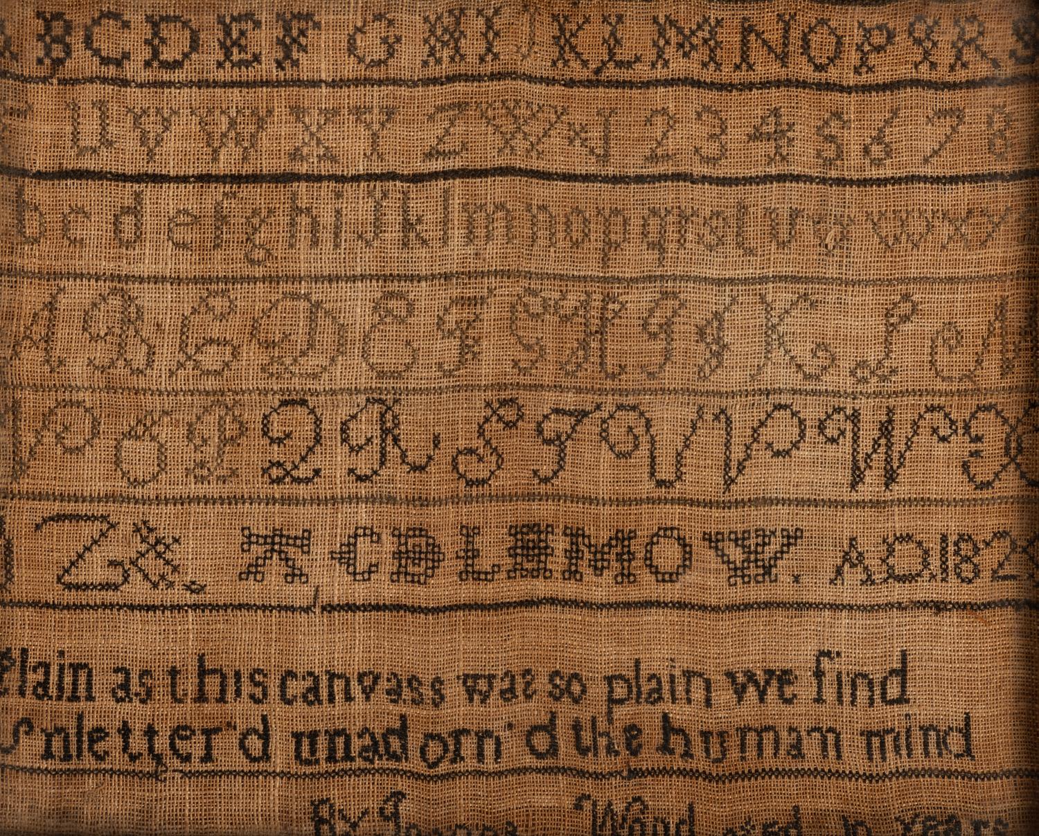 An English Needlework Alphabet Sampler