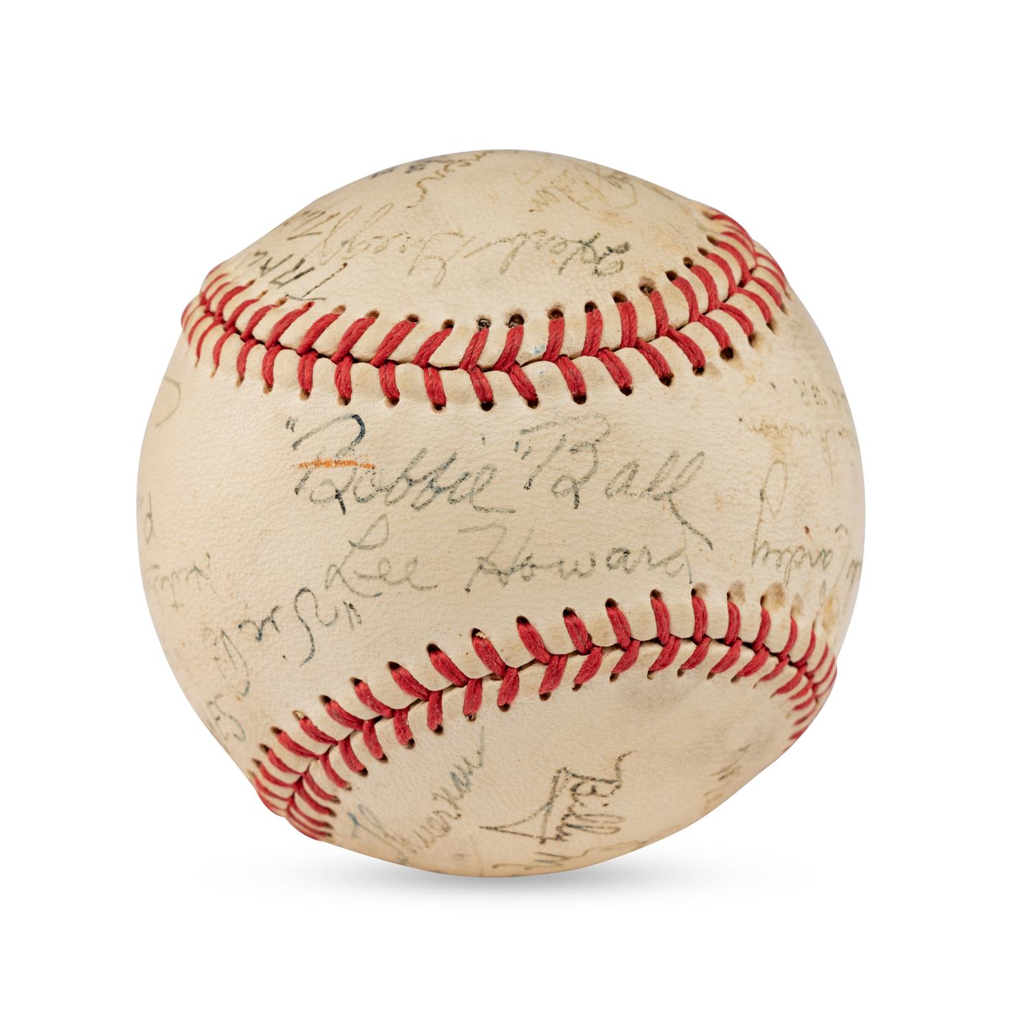 A 1942 Hutchinson Pirates Team Signed Autograph Baseball