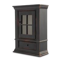 A Continental Ebonized Diminutive Vitrine Cabinet