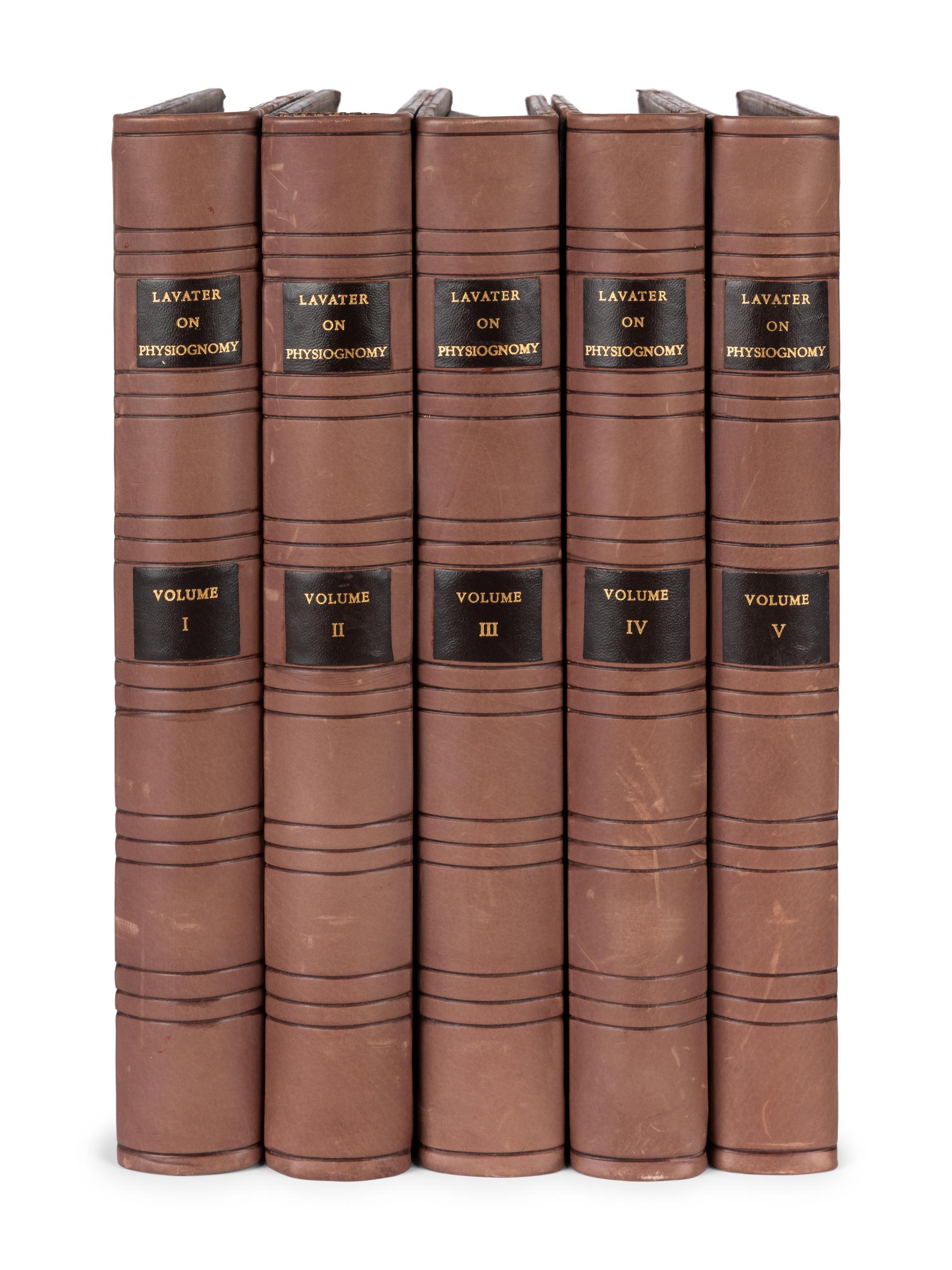 LAVATER, Johann Kaspar (1741-1801). Essays on Physiognomy. Henry HUNTER, translator. London: John Murray et al, 1789-1798.
