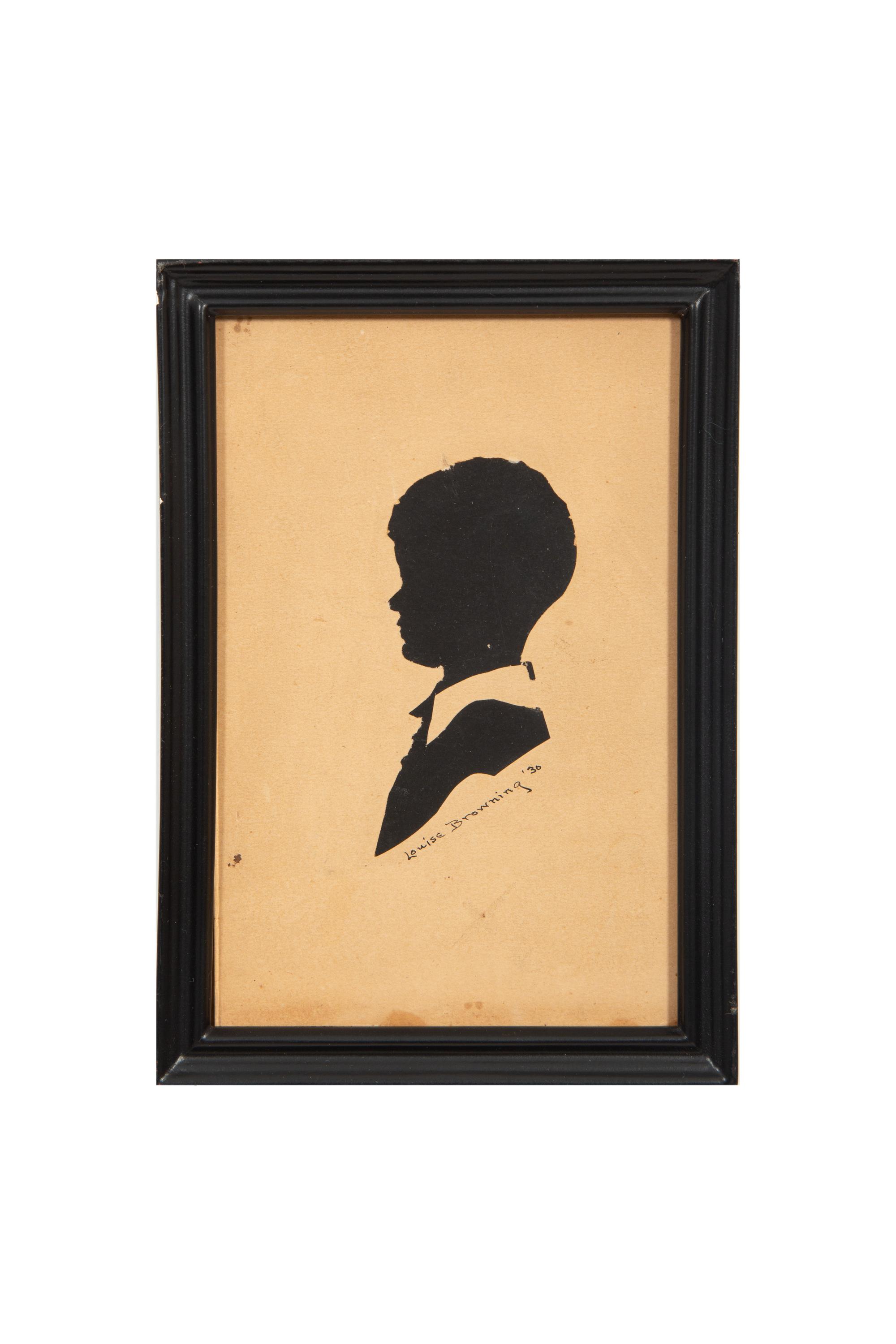 An Assemblage of Framed Paper Silhouettes Featuring 3 Beatrix Sherman Works
