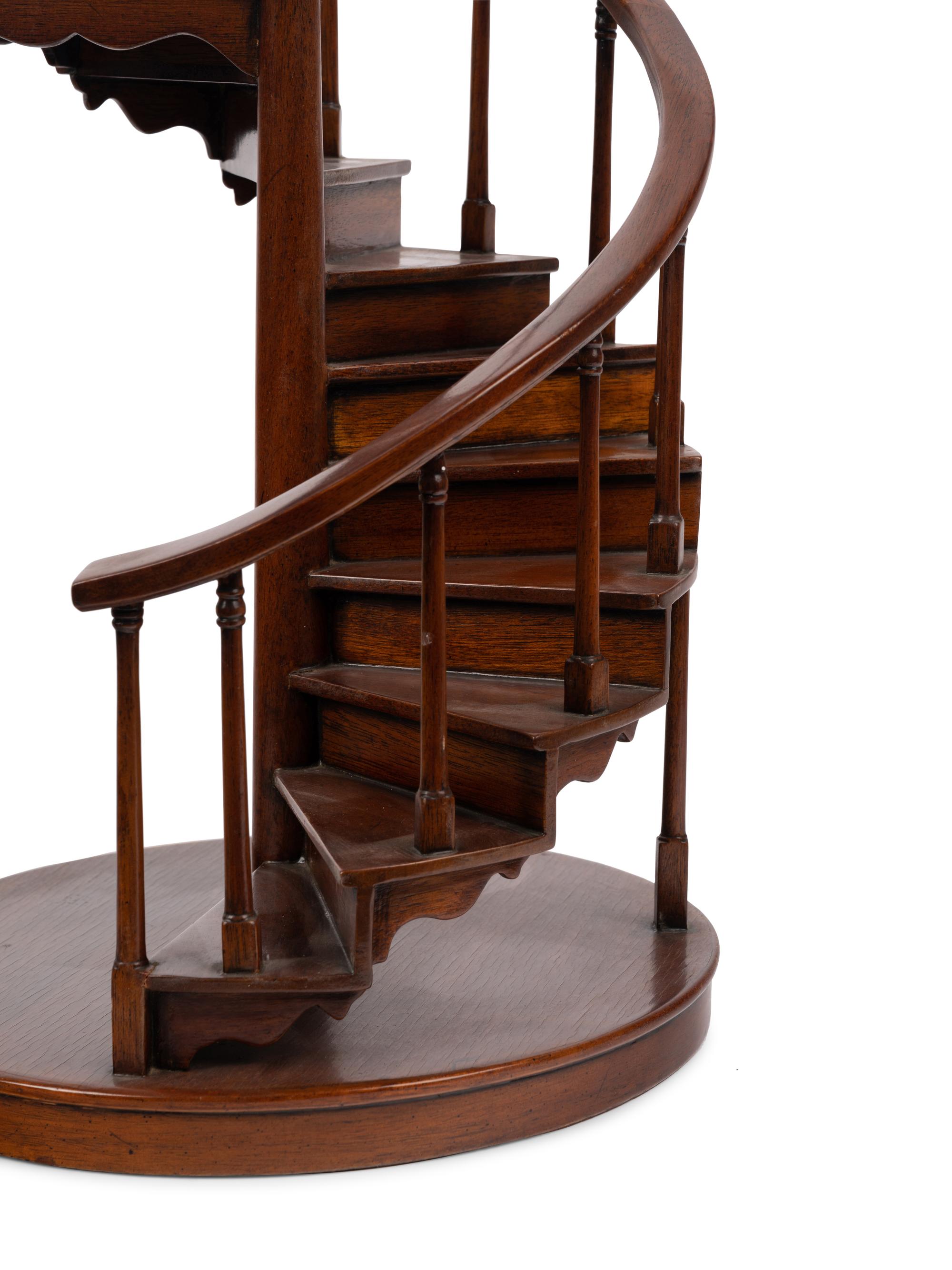 An English Mahogany Staircase Model