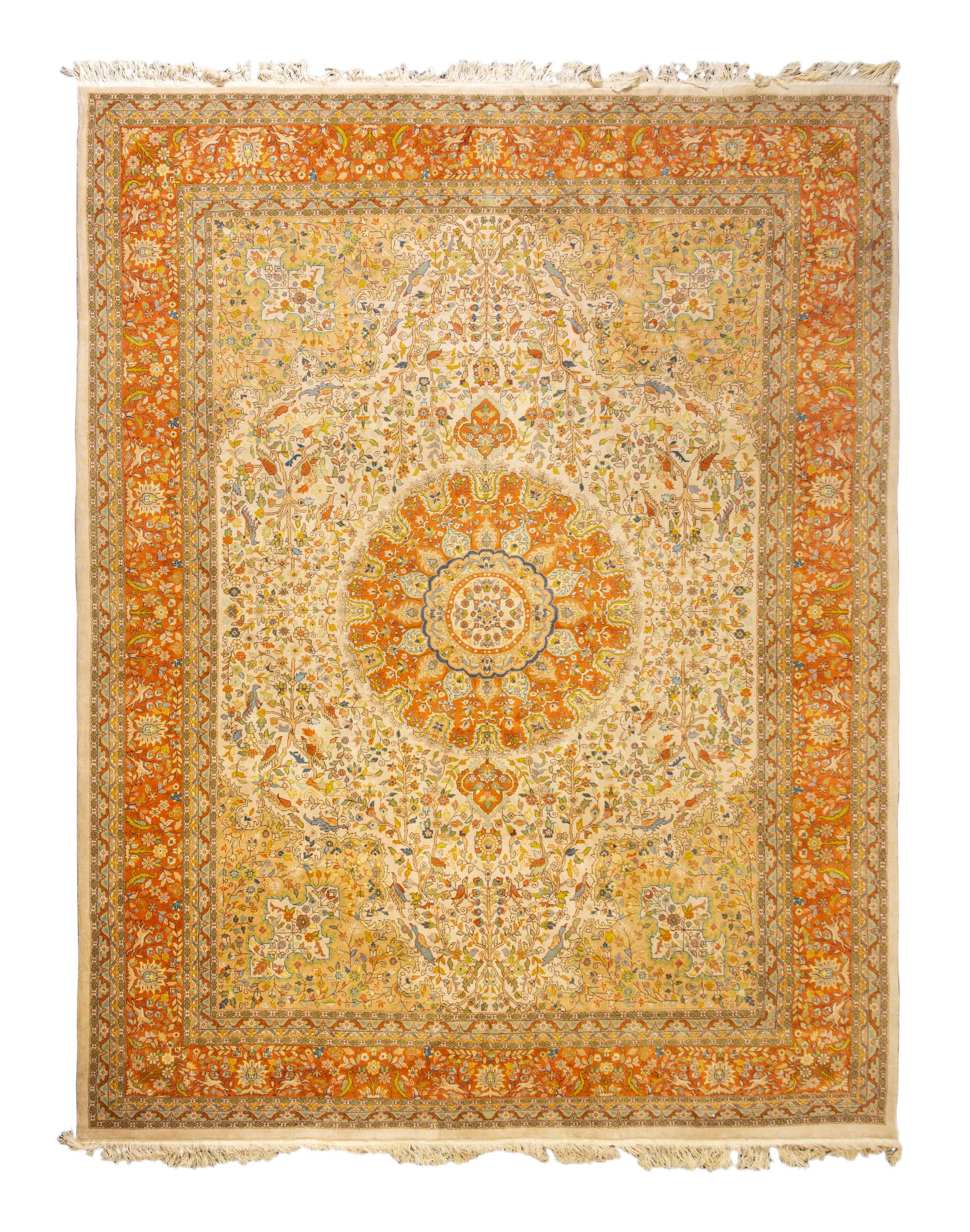 A Qum Silk Rug