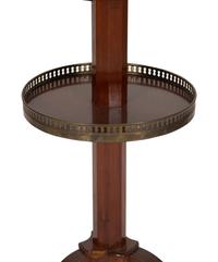 A French Empire Style Two-Tier Marble Top Dumb Waiter with Brass Galleries