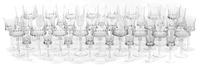 A Cut Glass Stemware Service Height of tallest champagne flute 9 inches. — 20TH CENTURY