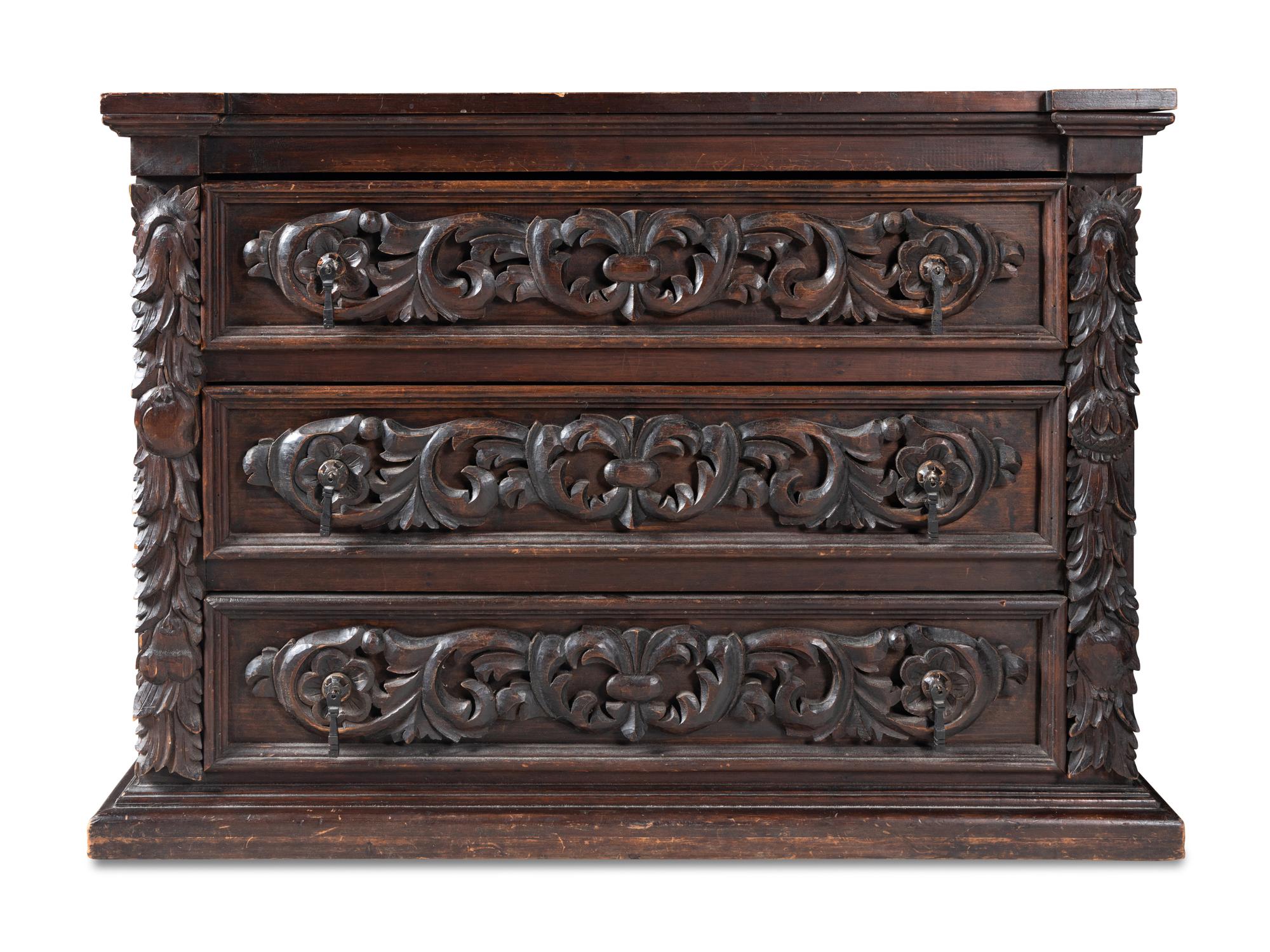 A Pair of Baroque Style Chests of Drawers