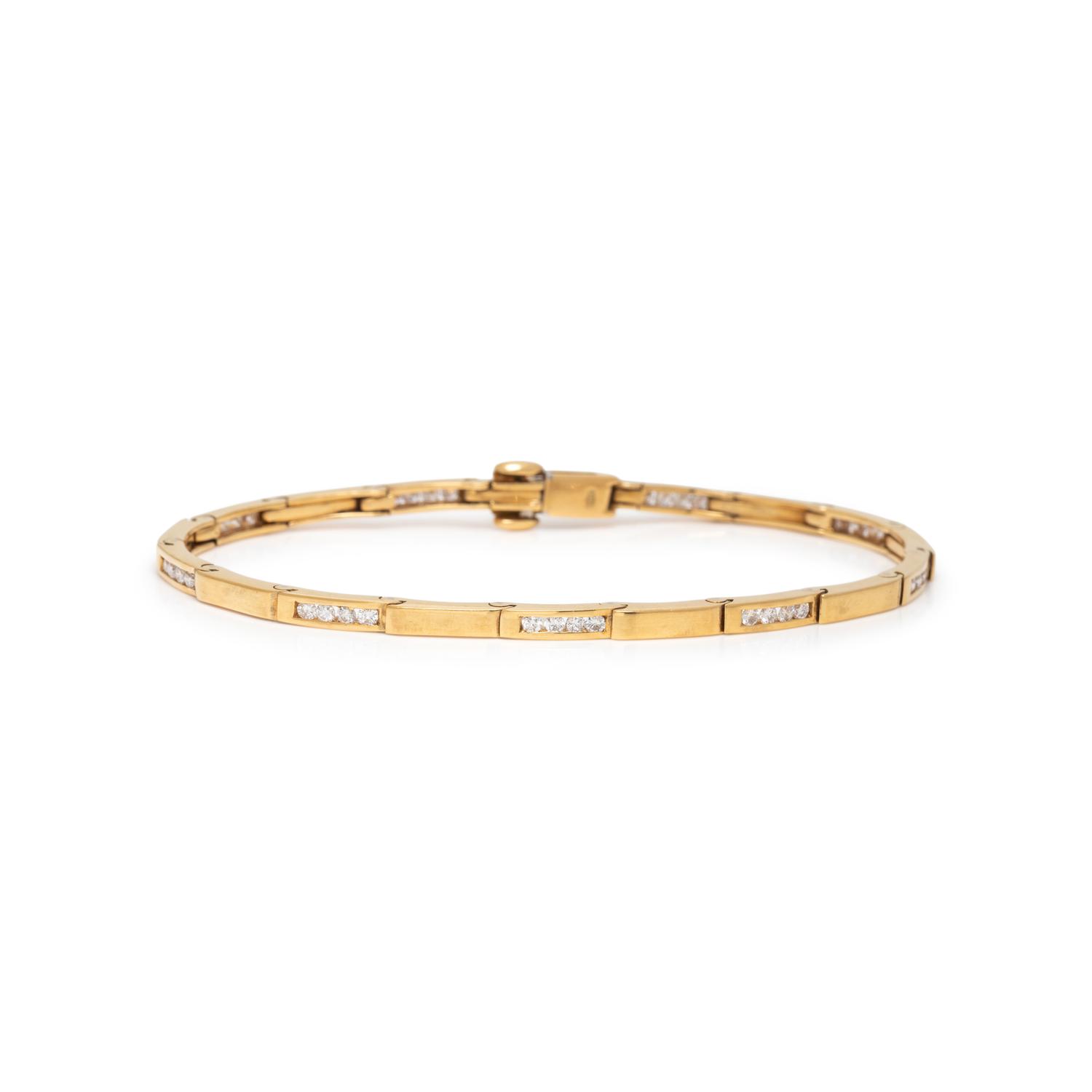YELLOW GOLD AND DIAMOND BRACELET