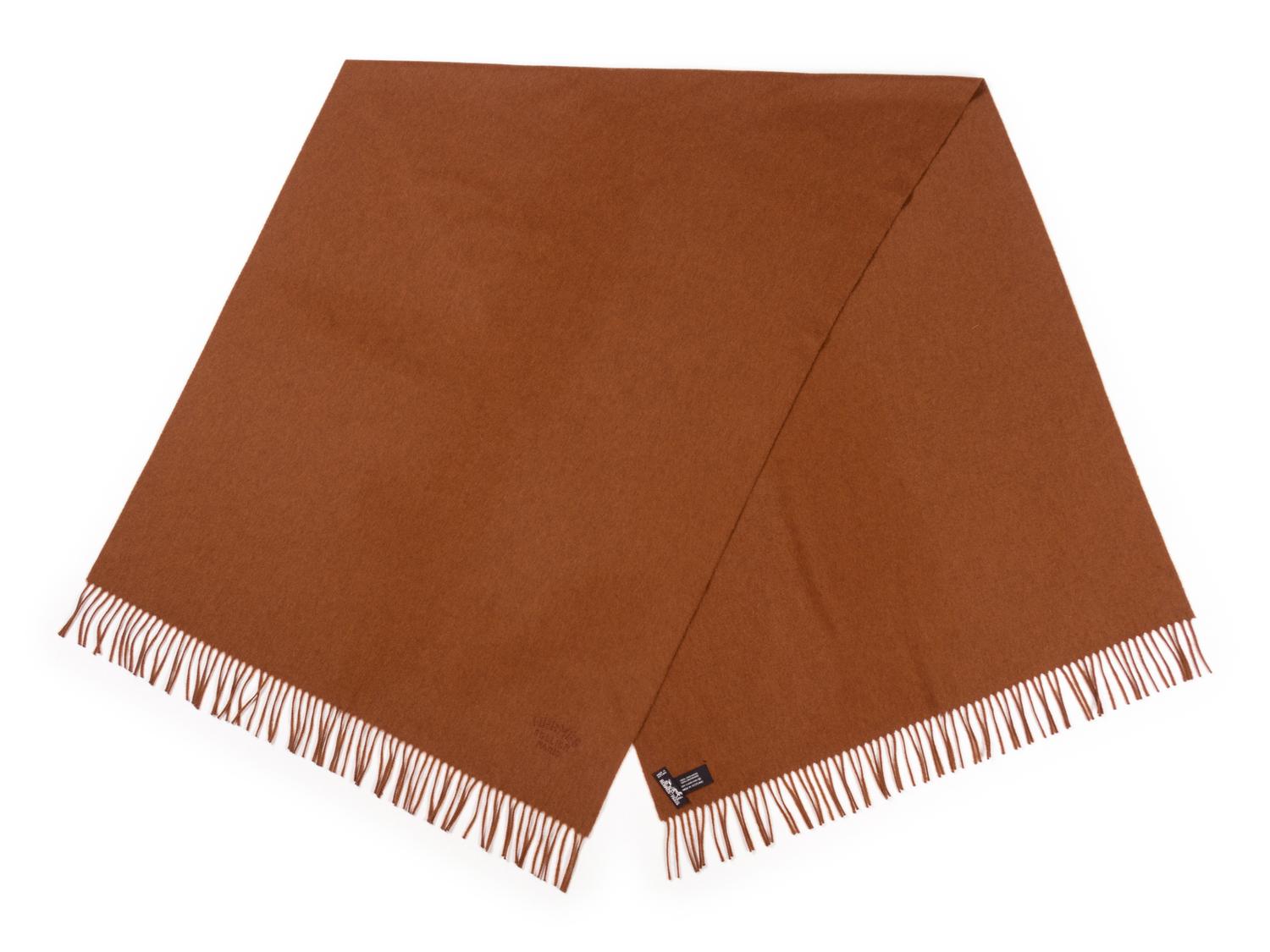 Hermès Cashmere Shawl with Fringe