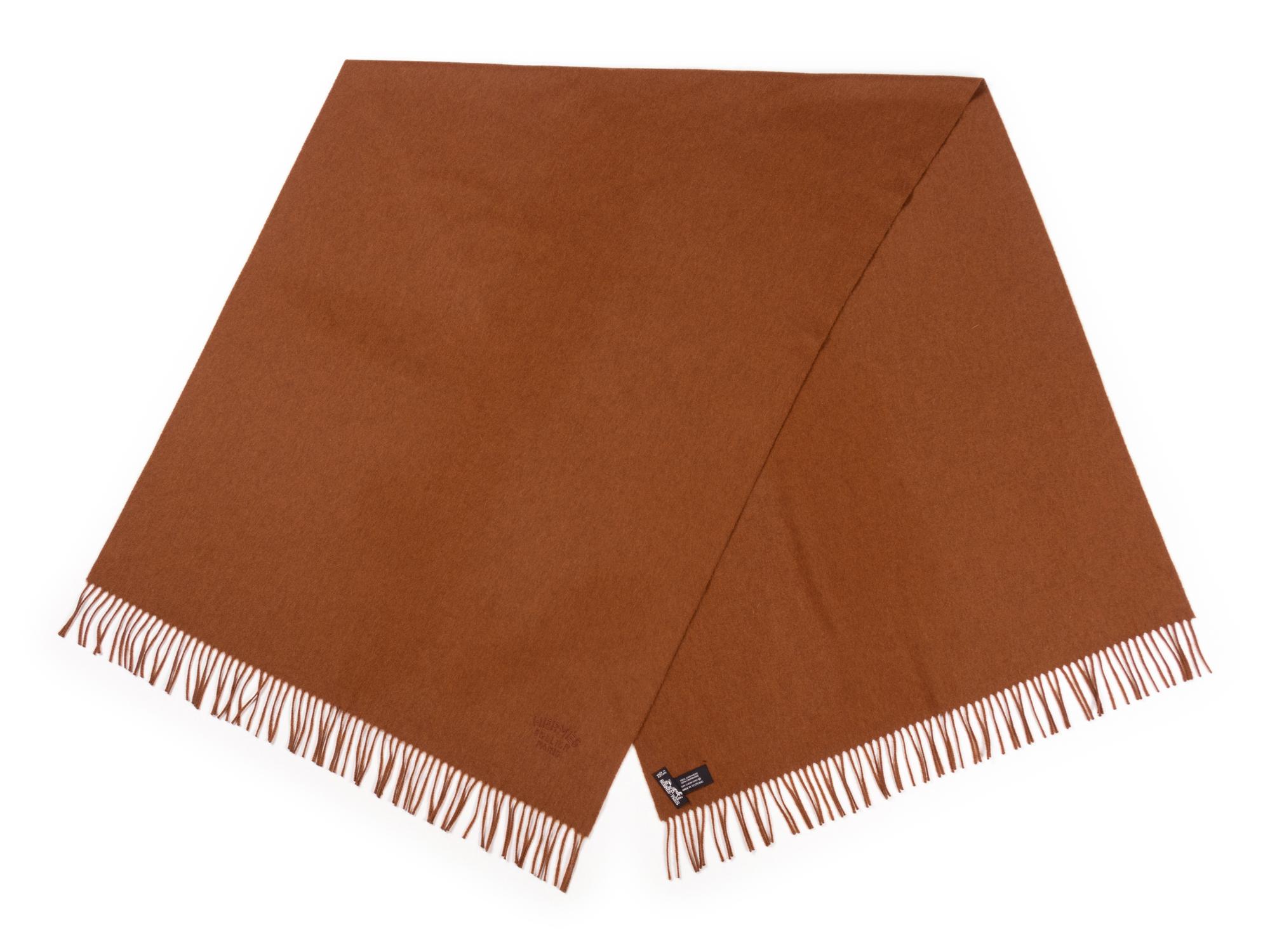 Hermès Cashmere Shawl with Fringe