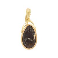 Yellow Gold and Boulder Opal Pendant
