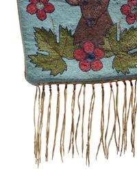 Plateau Beaded Hide Storage Bag, with Buck