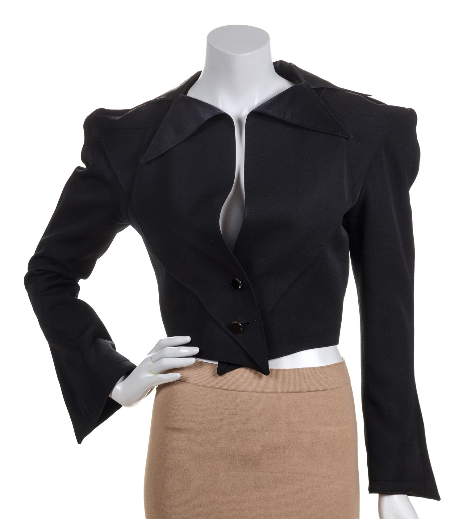 A Thierry Mugler Black Wool Gold Label Jacket,