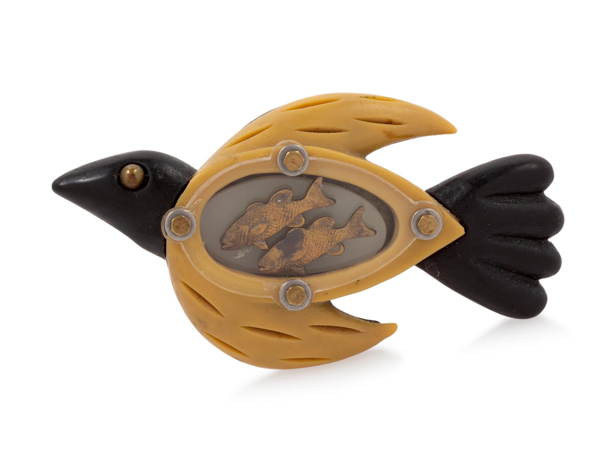 Techno-Romantic Bird Pin, 1990-2000s