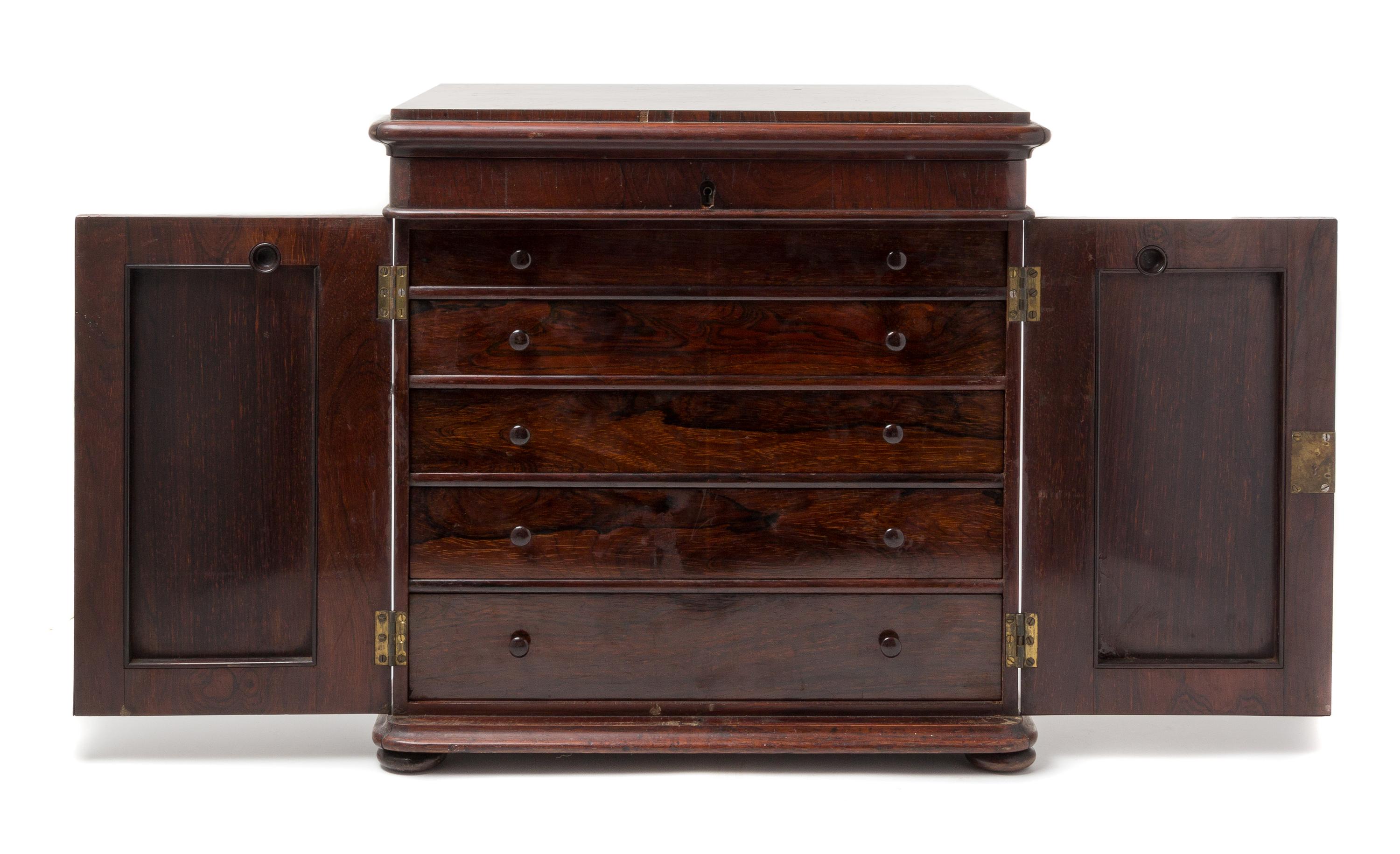 An Edwardian Rosewood Silver Chest Height 18 x width 18 1/2 x depth 14 1/2 inches.