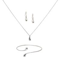 A Sterling Silver "Tear Drop" Demi Parure, Elsa Peretti for Tiffany & Co., 11.00 dwts.