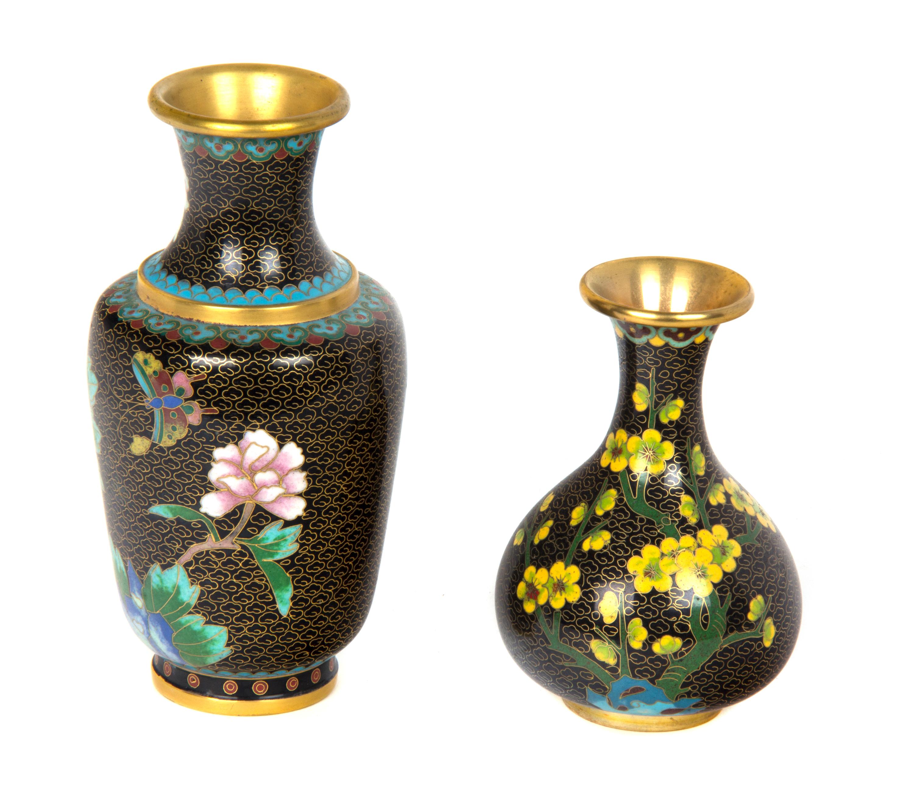 Four Cloisonne Articles Height of tallest 7 inches. — 20TH CENTURY