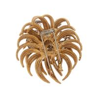 DAVID WEBB, YELLOW GOLD, PLATINUM AND DIAMOND BROOCH