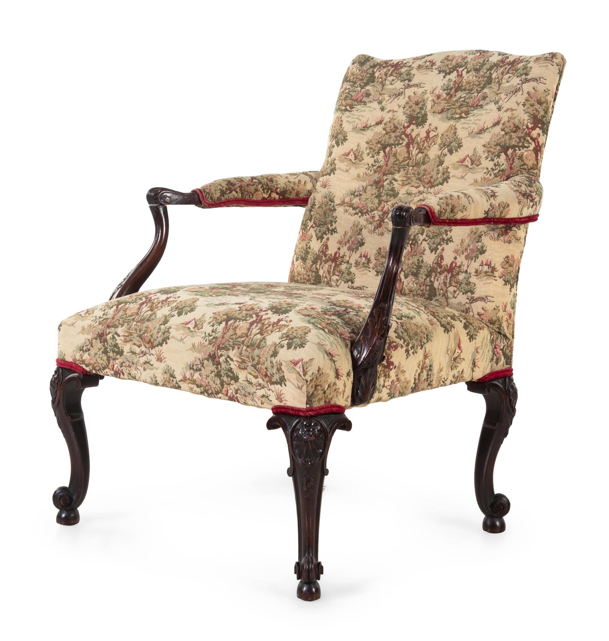 A George III Style Open Armchair