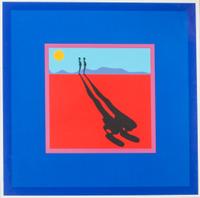 Ernest Trova, (American, 1927-2009), Study/Falling Man (Shadows, Planes and Targets), 1972