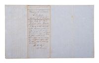 [SLAVERY & ABOLITION]. Manuscript bill of sale for enslaved men Abram, Solomon, and Rufus. Carroll Parish, LA, 18 February 1861.