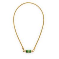 Marie Lichtenberg, 'Baby Locket', Yellow Gold Chain Necklace with Enamel and Diamond Barrel Pendant