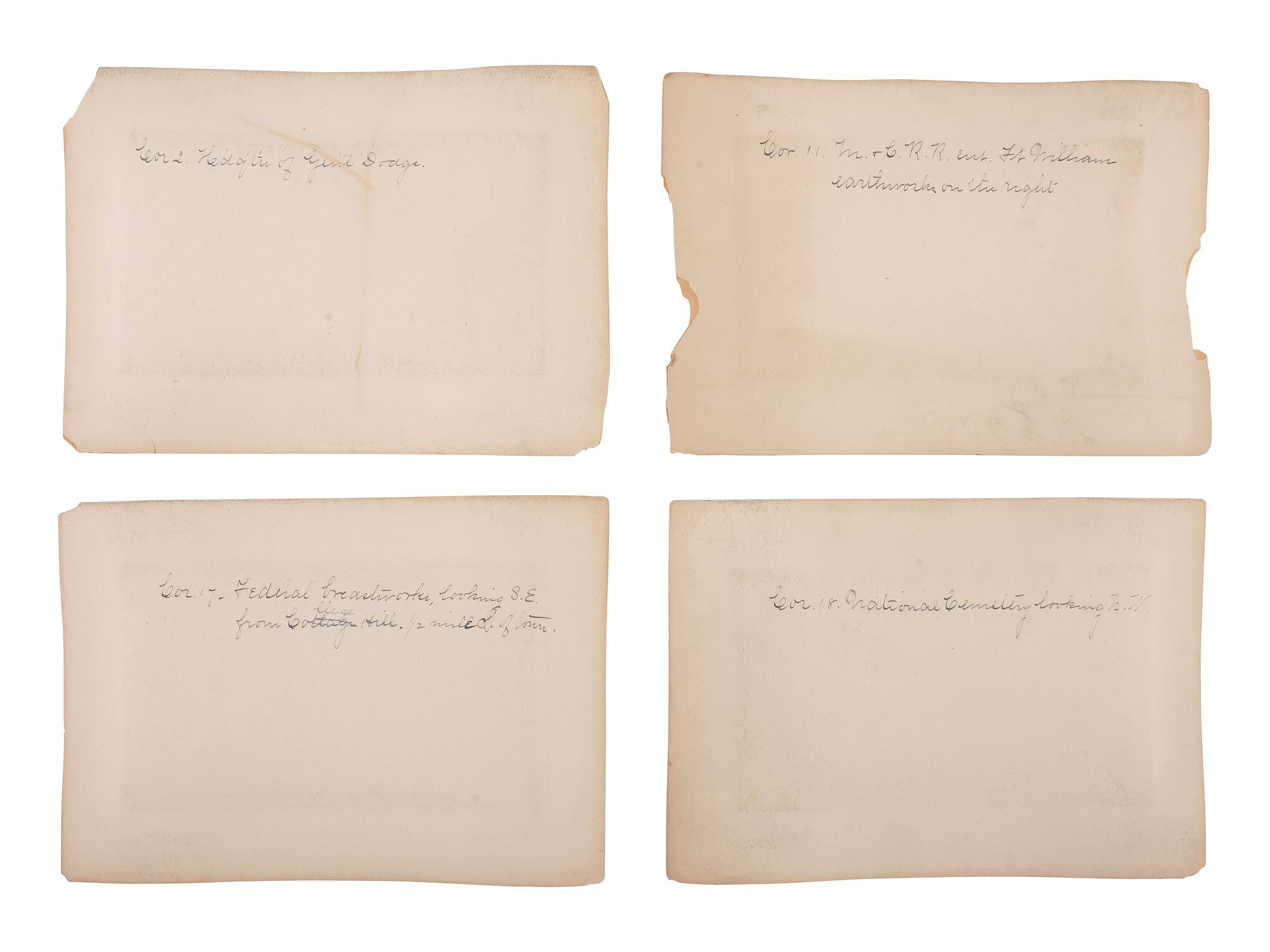 [CIVIL WAR]. 19 albumen photographs of various Civil War battlefields, particularly Chickamauga. Ca 1880s.