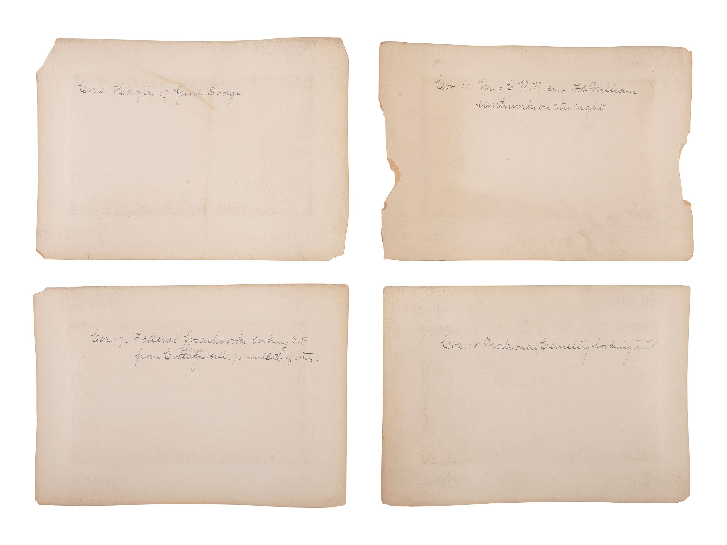 [CIVIL WAR]. 19 albumen photographs of various Civil War battlefields, particularly Chickamauga. Ca 1880s.