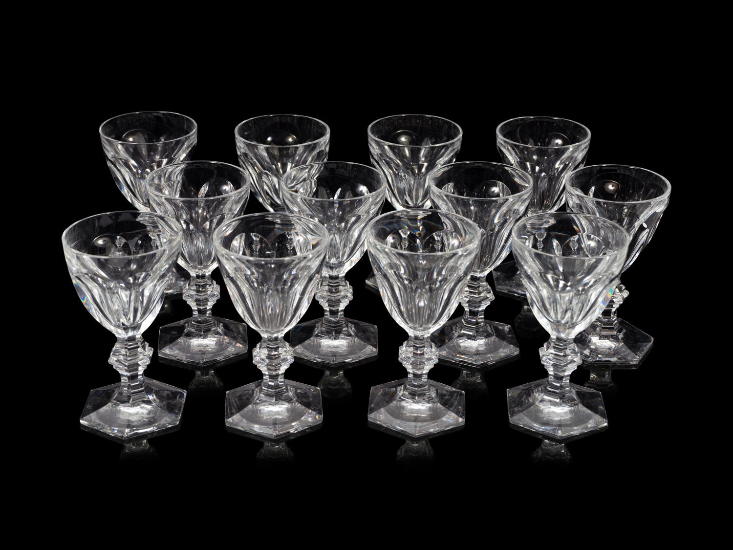A Set of Twelve Baccarat Harcourt Goblets