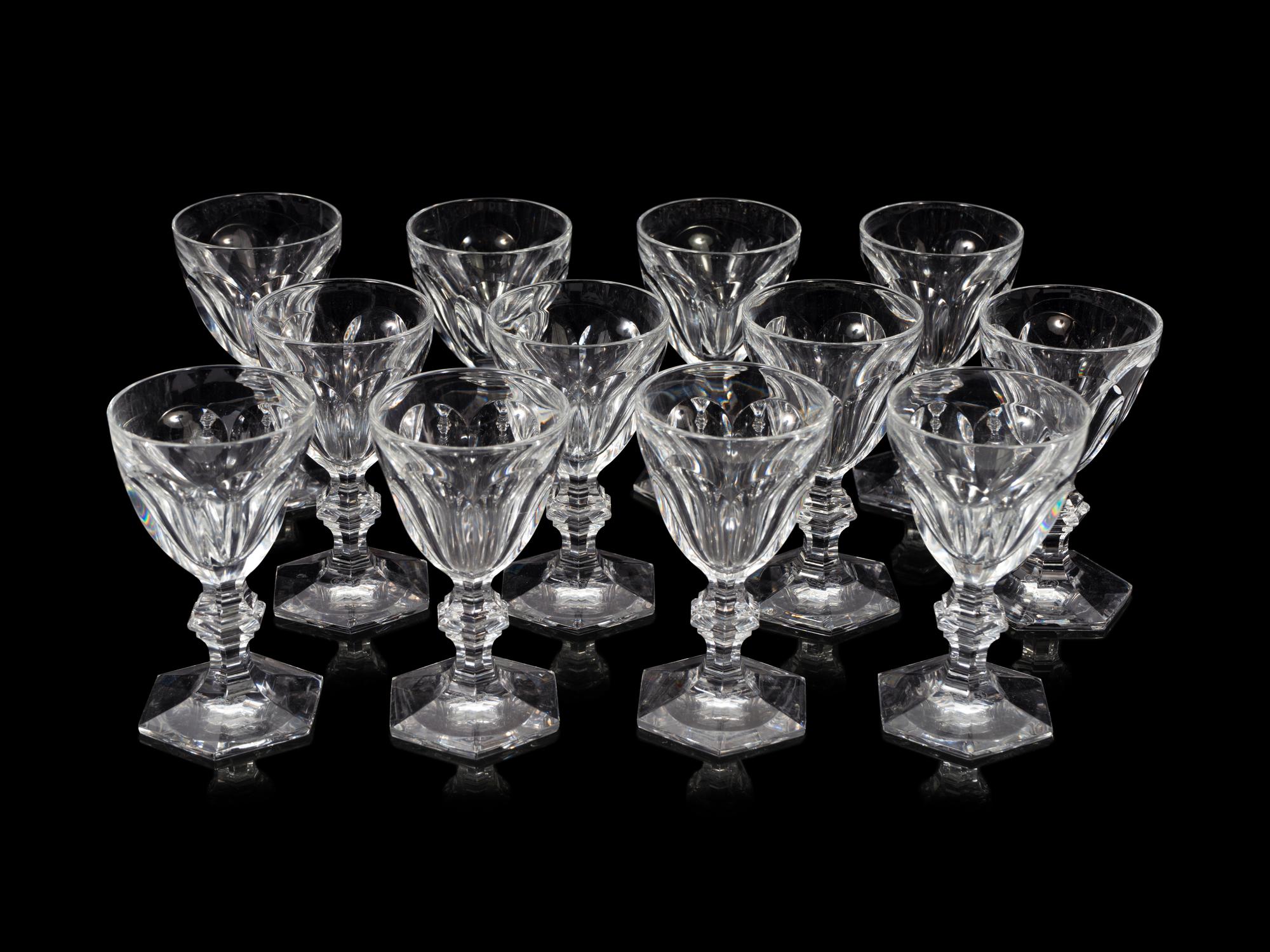 A Set of Twelve Baccarat Harcourt Goblets
