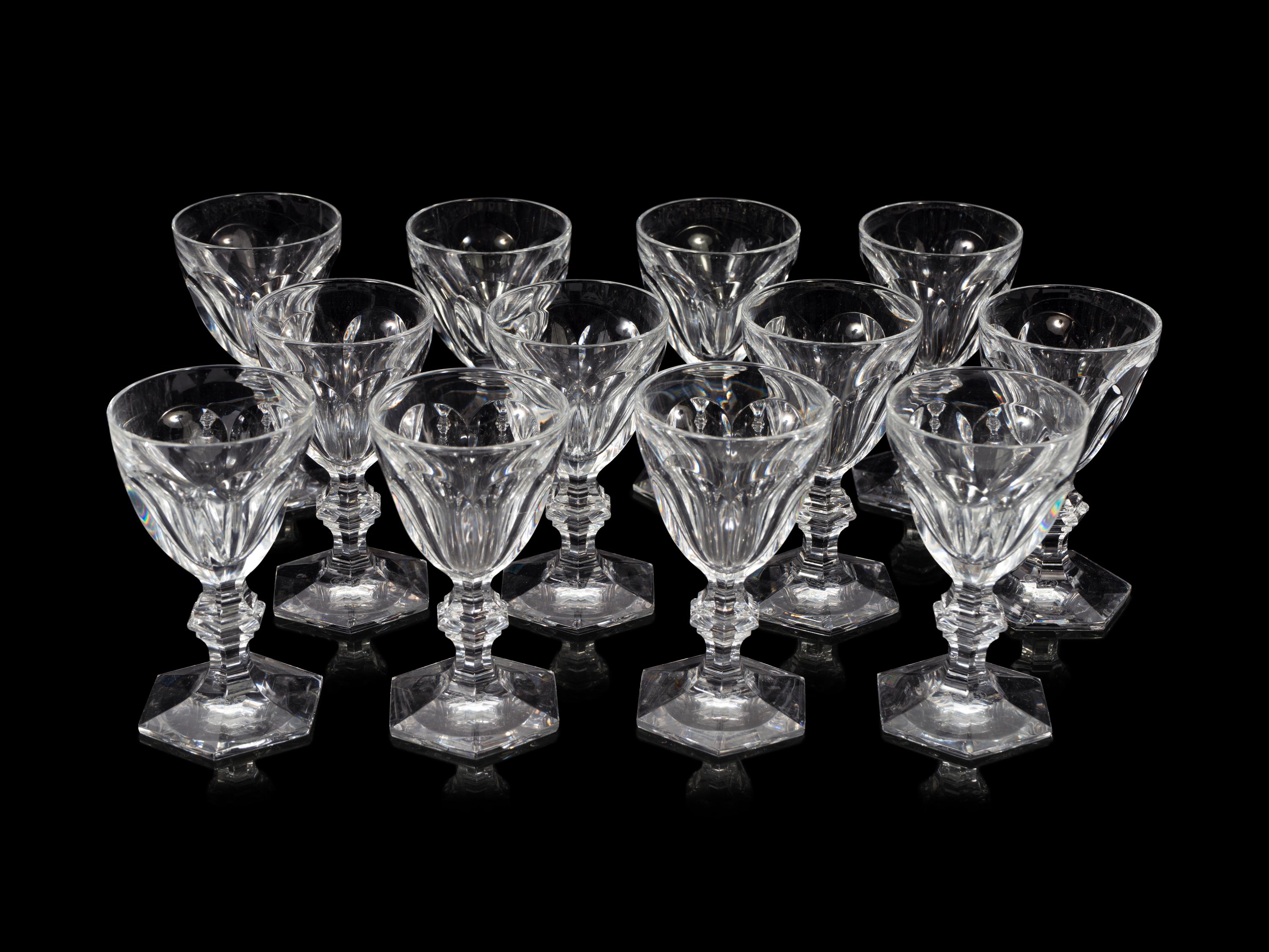 A Set of Twelve Baccarat Harcourt Goblets