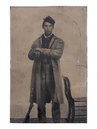 [CIVIL WAR]. CDV-sized tintype of a Berdan Sharpshooter.