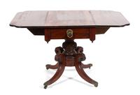 A Regency Style Pedestal Base Pembroke Table — EARLY 20TH CENTURY