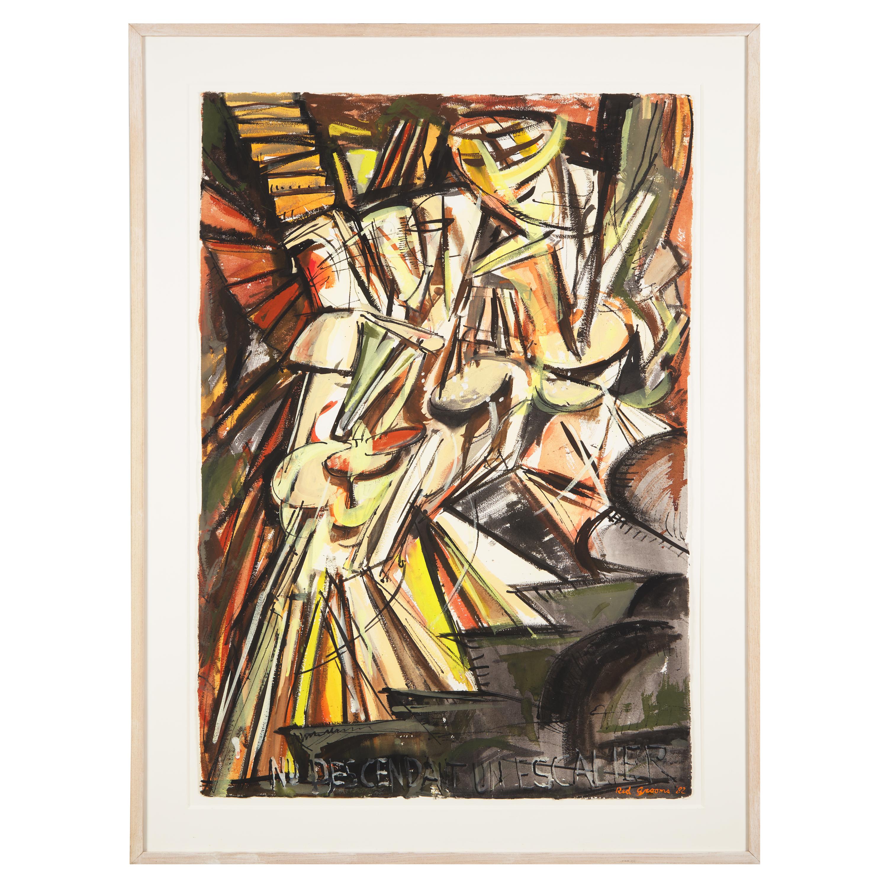 Red Grooms (American, b. 1937) — After Nude Descending a Staircase, 1982