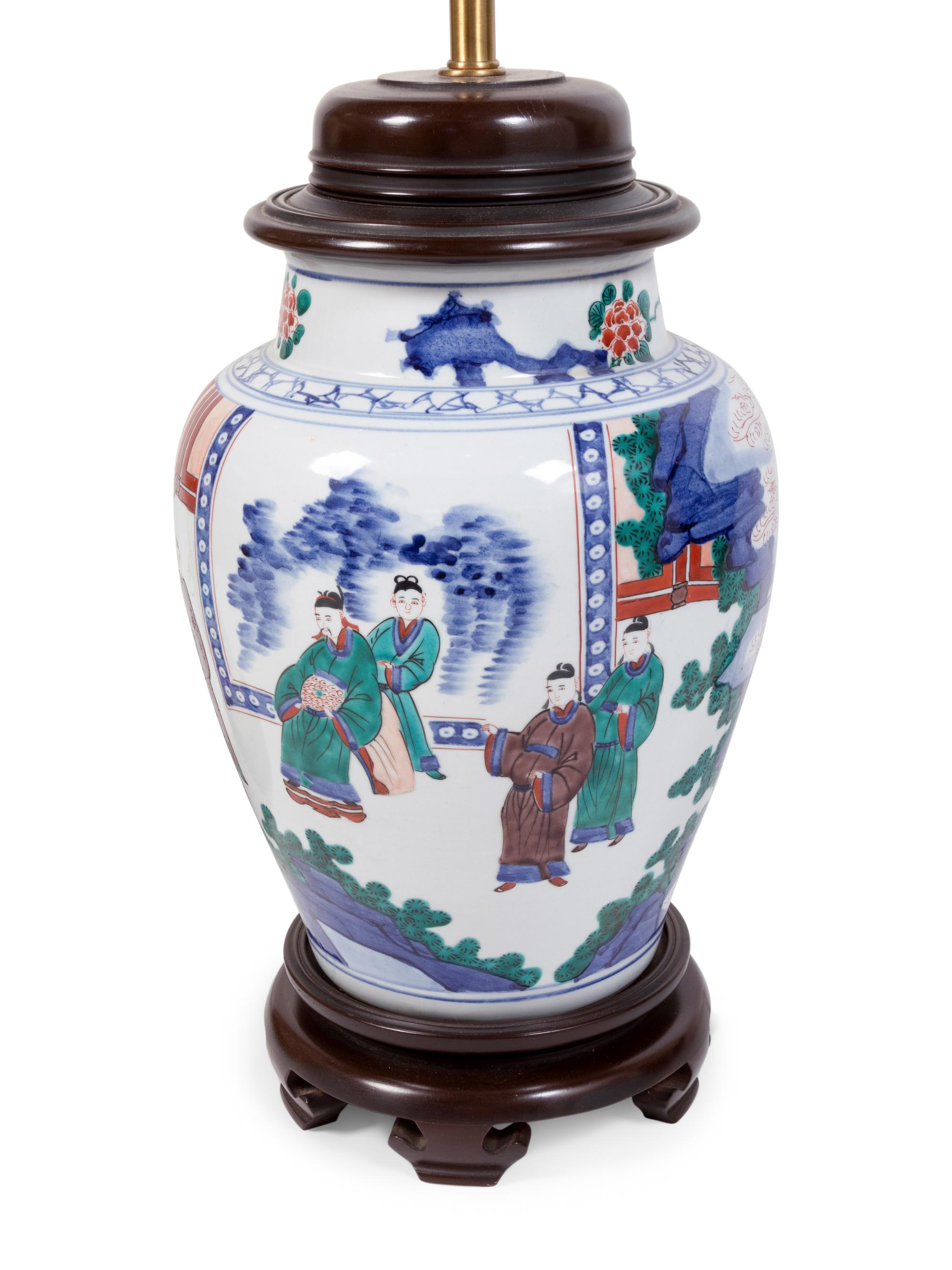 Two Chinese Export Porcelain Lamps