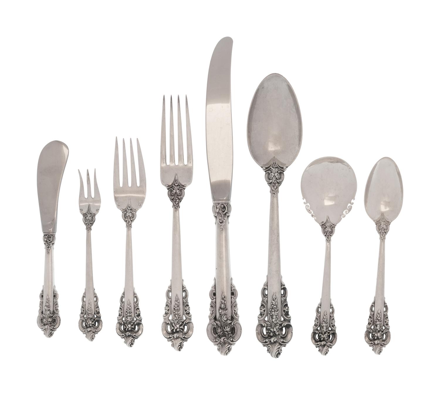 An American Silver Flatware Service