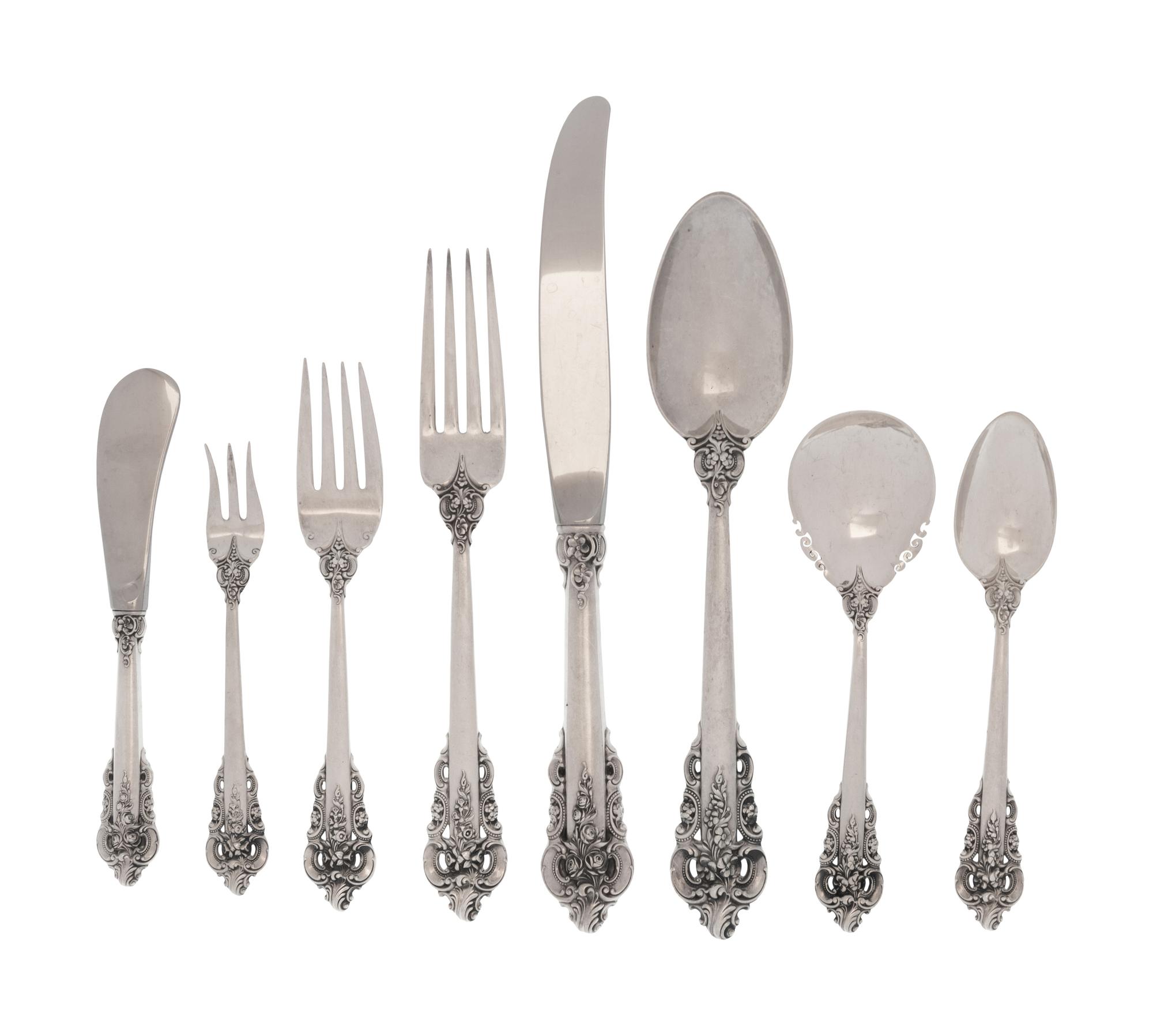 An American Silver Flatware Service