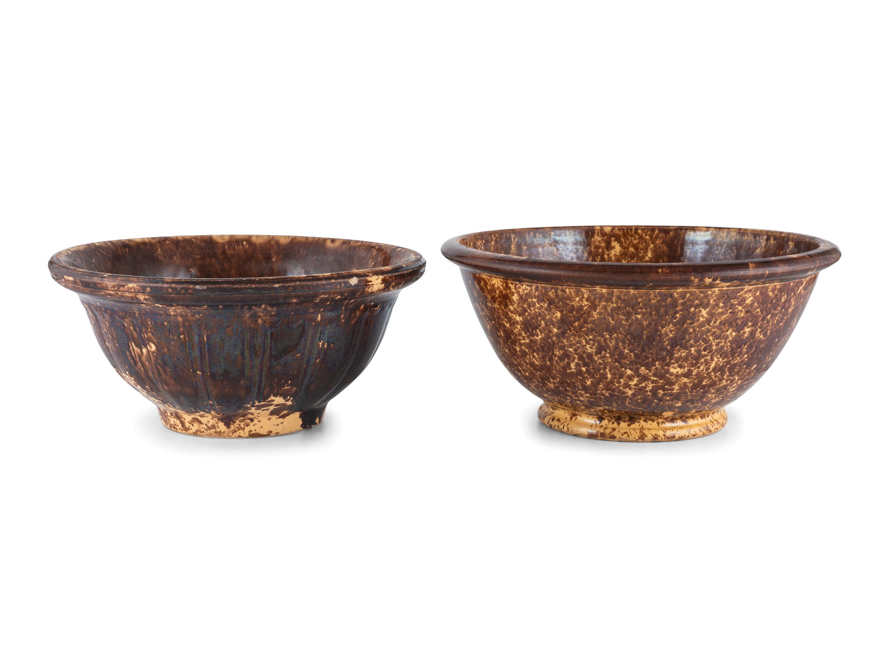 Eight Rockingham Glaze Bowls