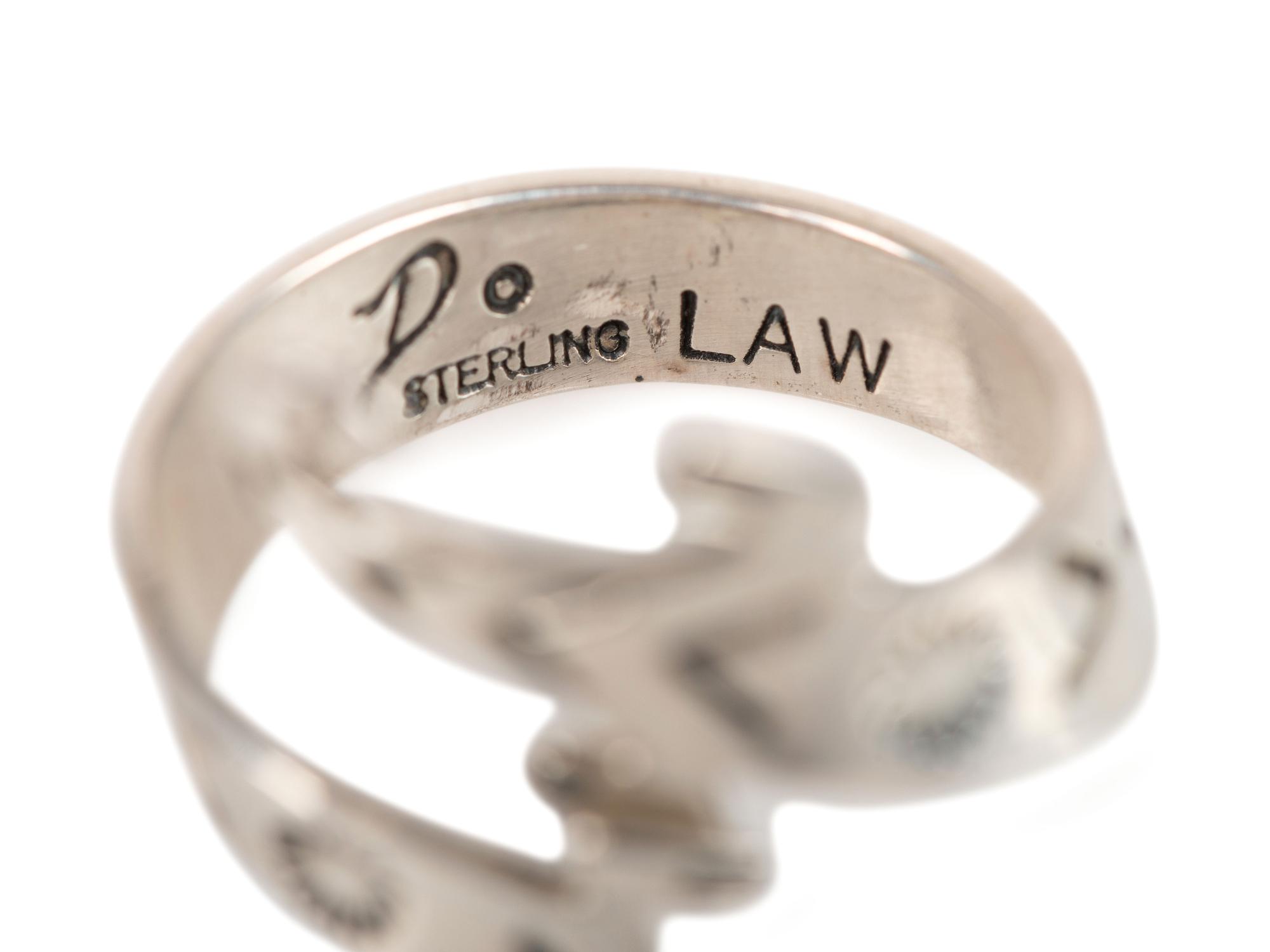 Navajo and Zuni Silver Rings, with an Assortment of Inlay