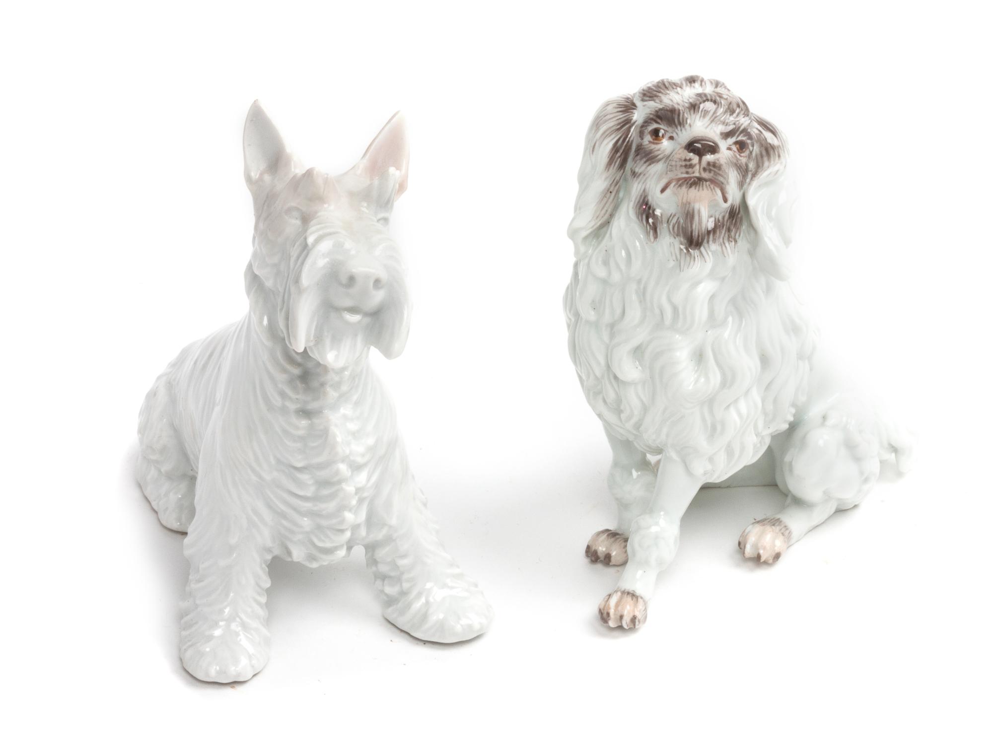 Two Meissen Porcelain Figures Width of wider 6 inches. — 19TH/20TH CENTURY