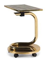 An Italian Style Brass and Laminate Side Table