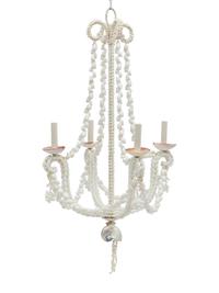 A Grotto Style Shell-Encrusted Four-Light Chandelier
