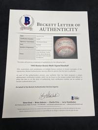 A 1945 Boston Braves Team Signed Autograph Baseball (Beckett Authentication Services Letter of Authenticity),
