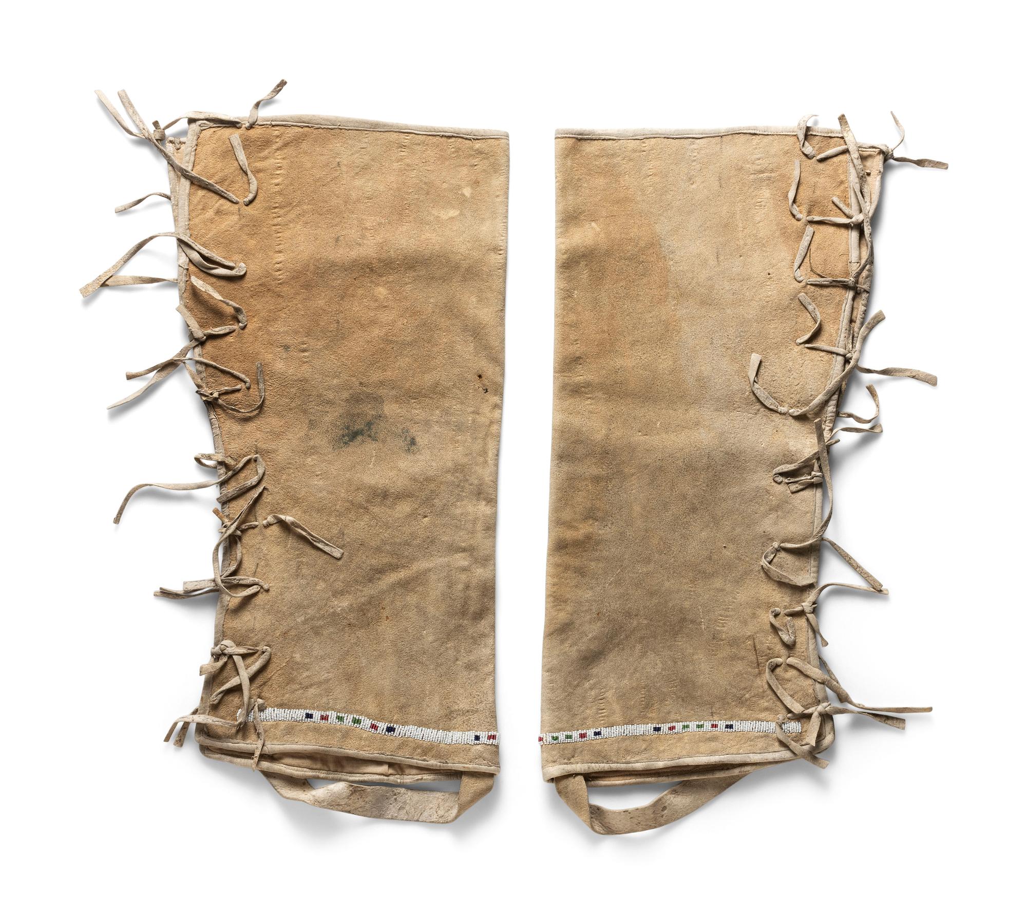 Santee Sioux Beaded Hide Leggings