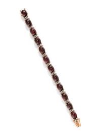 GARNET AND DIAMOND BRACELET